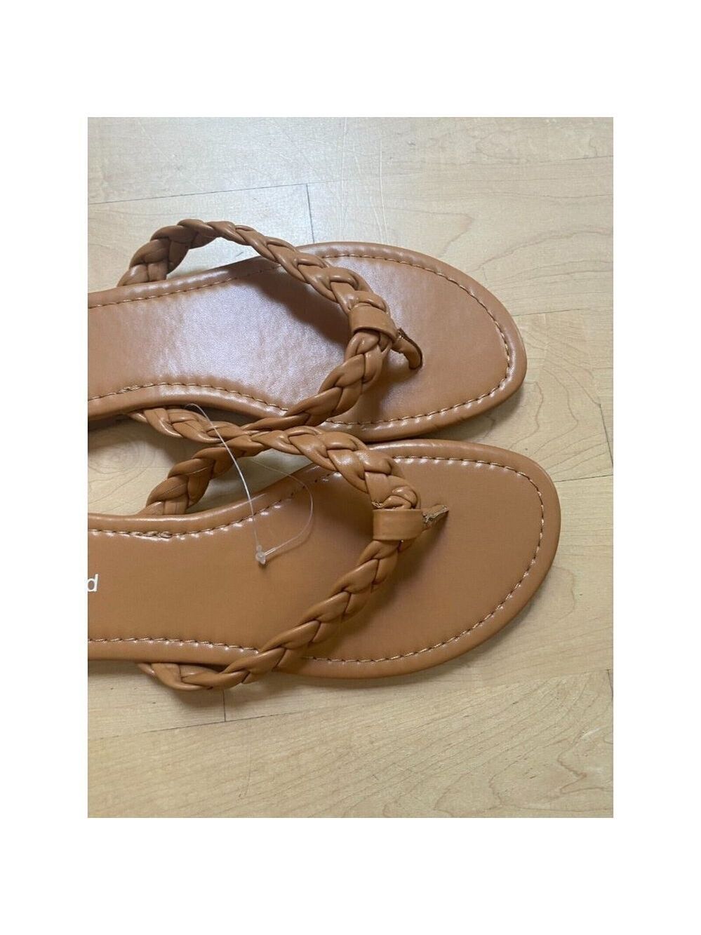Abound BNWT "Frannie" braided tan sandals thong NEW - Picture 4 of 6